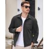 imageCOOFANDY Mens Long Sleeve Button Down Shirt Casual Lightweight Shacket Spring Fall Shirt Jacket Overshirt with PocketsDark Grey
