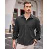 imageCOOFANDY Mens Long Sleeve Button Down Shirt Casual Lightweight Shacket Spring Fall Shirt Jacket Overshirt with PocketsDark Grey