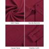 imageCOOFANDY Mens Long Sleeve Button Down Shirt Casual Lightweight Shacket Spring Fall Shirt Jacket Overshirt with PocketsDark Red