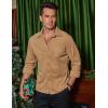 imageCOOFANDY Mens Long Sleeve Button Down Shirt Casual Lightweight Shacket Spring Fall Shirt Jacket Overshirt with PocketsKhaki