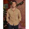 imageCOOFANDY Mens Long Sleeve Button Down Shirt Casual Lightweight Shacket Spring Fall Shirt Jacket Overshirt with PocketsKhaki