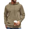 imageCOOFANDY Mens Hooded Sweatshirt Long Sleeve Casual Corduroy Drawstring Pullover Hoodies with PocketKhaki