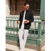 imageCOOFANDY Mens Casual Shirt Jacket Linen Button Down Shirt Long Sleeve Lightweight Shacket with PocketsBlack