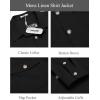 imageCOOFANDY Mens Casual Shirt Jacket Linen Button Down Shirt Long Sleeve Lightweight Shacket with PocketsBlack