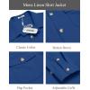 imageCOOFANDY Mens Casual Shirt Jacket Linen Button Down Shirt Long Sleeve Lightweight Shacket with PocketsDark Blue