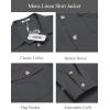 imageCOOFANDY Mens Casual Shirt Jacket Linen Button Down Shirt Long Sleeve Lightweight Shacket with PocketsDark Gray
