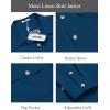 imageCOOFANDY Mens Casual Shirt Jacket Linen Button Down Shirt Long Sleeve Lightweight Shacket with PocketsDenim Blue