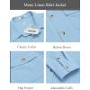 imageCOOFANDY Mens Casual Shirt Jacket Linen Button Down Shirt Long Sleeve Lightweight Shacket with PocketsLight Blue