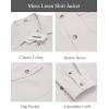 imageCOOFANDY Mens Casual Shirt Jacket Linen Button Down Shirt Long Sleeve Lightweight Shacket with PocketsLight Gray