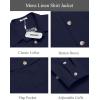 imageCOOFANDY Mens Casual Shirt Jacket Linen Button Down Shirt Long Sleeve Lightweight Shacket with PocketsNave Blue