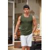 imageCOOFANDY Mens Casual Tank Tops Knit Crew Neck Sleeveless Shirts Summer Beach Tank Top Muscle Tee ShirtsArmy Green