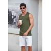 imageCOOFANDY Mens Casual Tank Tops Knit Crew Neck Sleeveless Shirts Summer Beach Tank Top Muscle Tee ShirtsArmy Green