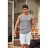 imageCOOFANDY Mens Casual Tank Tops Knit Crew Neck Sleeveless Shirts Summer Beach Tank Top Muscle Tee ShirtsGrey