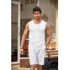 imageCOOFANDY Mens Casual Tank Tops Knit Crew Neck Sleeveless Shirts Summer Beach Tank Top Muscle Tee ShirtsWhite