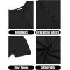 imageCOOFANDY Mens Henley Shirts Cotton Short Sleeve Casual TShirt Button Henley Basic TeeBlack
