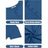 imageCOOFANDY Mens Henley Shirts Cotton Short Sleeve Casual TShirt Button Henley Basic TeeDenim Blue