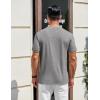 imageCOOFANDY Mens Henley Shirts Cotton Short Sleeve Casual TShirt Button Henley Basic TeeGrey