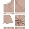 imageCOOFANDY Mens Henley Shirts Cotton Short Sleeve Casual TShirt Button Henley Basic TeeLight Khaki