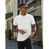 imageCOOFANDY Mens Henley Shirts Cotton Short Sleeve Casual TShirt Button Henley Basic TeeWhite