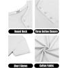imageCOOFANDY Mens Henley Shirts Cotton Short Sleeve Casual TShirt Button Henley Basic TeeWhite