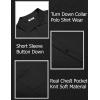 imageCOOFANDY Mens Short Sleeve Knit Shirts Button Down Vintage Polo Casual Beach ShirtsBlack