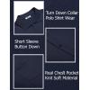 imageCOOFANDY Mens Short Sleeve Knit Shirts Button Down Vintage Polo Casual Beach ShirtsNavy Blue