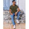 imageCOOFANDY Mens T Shirt Short Sleeve Crew Neck TShirt Casual Summer Classic Basic Tee ShirtsArmy Green