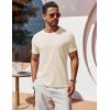 imageCOOFANDY Mens T Shirt Short Sleeve Crew Neck TShirt Casual Summer Classic Basic Tee ShirtsBeige