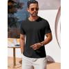imageCOOFANDY Mens T Shirt Short Sleeve Crew Neck TShirt Casual Summer Classic Basic Tee ShirtsBlack