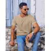 imageCOOFANDY Mens T Shirt Short Sleeve Crew Neck TShirt Casual Summer Classic Basic Tee ShirtsKhaki