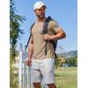 imageCOOFANDY Mens T Shirt Short Sleeve Crew Neck TShirt Casual Summer Classic Basic Tee ShirtsKhaki