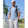imageCOOFANDY Mens T Shirt Short Sleeve Crew Neck TShirt Casual Summer Classic Basic Tee ShirtsLight Blue