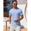 imageCOOFANDY Mens T Shirt Short Sleeve Crew Neck TShirt Casual Summer Classic Basic Tee ShirtsLight Blue