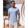 imageCOOFANDY Mens T Shirt Short Sleeve Crew Neck TShirt Casual Summer Classic Basic Tee ShirtsLight Blue