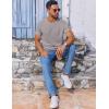 imageCOOFANDY Mens T Shirt Short Sleeve Crew Neck TShirt Casual Summer Classic Basic Tee ShirtsLight Grey