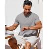 imageCOOFANDY Mens T Shirt Short Sleeve Crew Neck TShirt Casual Summer Classic Basic Tee ShirtsLight Grey