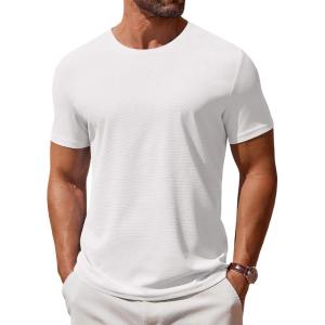 imageCOOFANDY Mens T Shirt Short Sleeve Crew Neck TShirt Casual Summer Classic Basic Tee ShirtsWhite