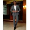imageCOOFANDY Mens 2 Piece Suit Slim Fit 2 Button Formal Jacket Suits Pants Set for Wedding Business PromDark Grey