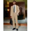 imageCOOFANDY Mens 2 Piece Suit Slim Fit 2 Button Formal Jacket Suits Pants Set for Wedding Business PromKhaki