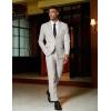 imageCOOFANDY Mens 2 Piece Suit Slim Fit 2 Button Formal Jacket Suits Pants Set for Wedding Business PromLight Grey
