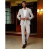 imageCOOFANDY Mens 2 Piece Suit Slim Fit 2 Button Formal Jacket Suits Pants Set for Wedding Business PromLight Grey