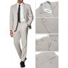 imageCOOFANDY Mens 2 Piece Suit Slim Fit 2 Button Formal Jacket Suits Pants Set for Wedding Business PromLight Grey
