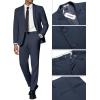 imageCOOFANDY Mens 2 Piece Suit Slim Fit 2 Button Formal Jacket Suits Pants Set for Wedding Business PromNavy Blue
