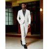 imageCOOFANDY Mens 2 Piece Suit Slim Fit 2 Button Formal Jacket Suits Pants Set for Wedding Business PromWhite