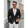 imageCOOFANDY Mens Casual Blazer Regular Fit Lightweight Two Button Sport Coat Suit JacketBlack