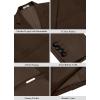 imageCOOFANDY Mens Casual Blazer Regular Fit Lightweight Two Button Sport Coat Suit JacketBrown