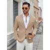 imageCOOFANDY Mens Casual Blazer Regular Fit Lightweight Two Button Sport Coat Suit JacketKhaki