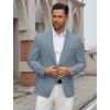 imageCOOFANDY Mens Casual Blazer Regular Fit Lightweight Two Button Sport Coat Suit JacketLight Blue