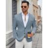 imageCOOFANDY Mens Casual Blazer Regular Fit Lightweight Two Button Sport Coat Suit JacketLight Blue