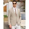 imageCOOFANDY Mens Casual Blazer Regular Fit Lightweight Two Button Sport Coat Suit JacketLight Khaki
